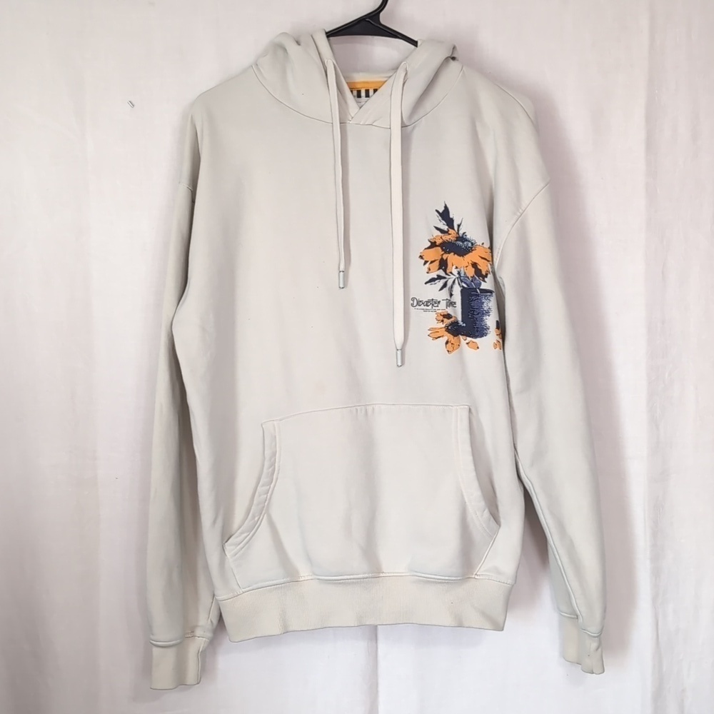 Denim & Flower Ricky Singh Disaster Time Cream Hoodie Size Medium